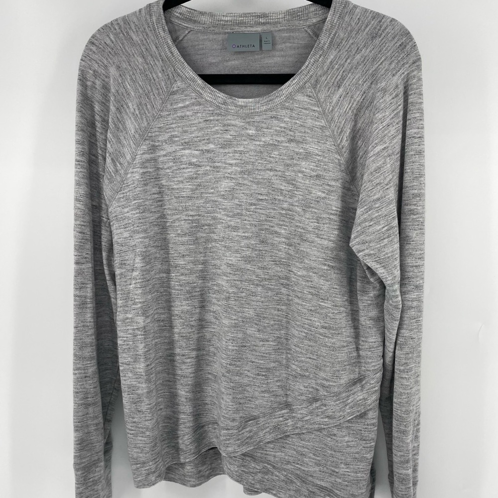Athleta grey lounge top long sleeve - Picture 1 of 4